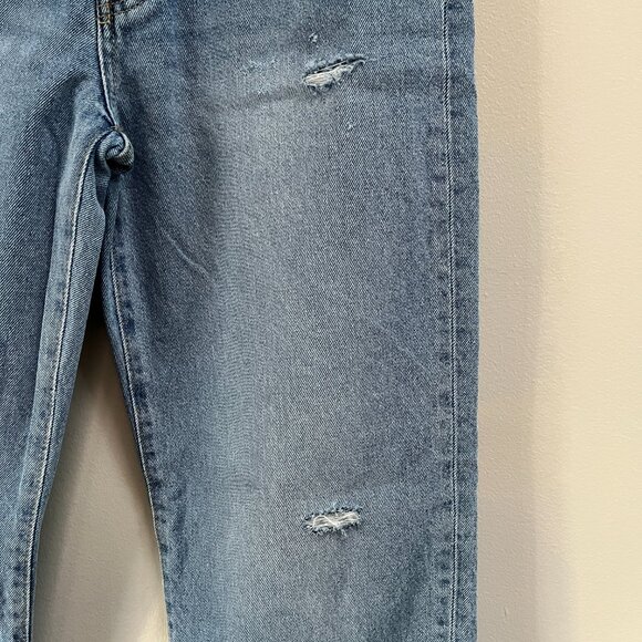 Etica Altin Loose Crop Ithaca Distressed Ripped Demin Jeans NEW $268 Size 25 - Picture 4 of 8